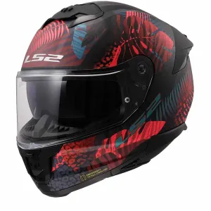 LS2 FF808 Stream II Jungle Matt Black Pink Blue Full Face Helmet Größe M