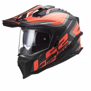 LS2 MX701 Explorer Carbon Edge Black Fluo Orange Adventure Helmet Größe XS