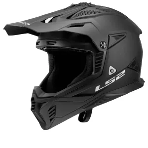 LS2 MX708 Fast II Solid Matt Black Offroad Helmet Größe S