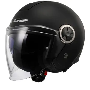 LS2 OF620 Classy Solid Matt Black Jet Helmet Größe M