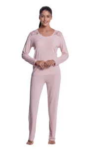 Damenpyjama aus Bambus PAOLA Rosa / Pink XL