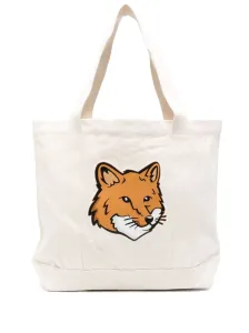 MAISON KITSUNE' - Fox Head Cotton Tote Bag #1470321
