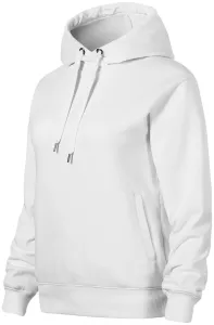 Bequemes Damen-Sweatshirt mit Kapuze, weiß, L
