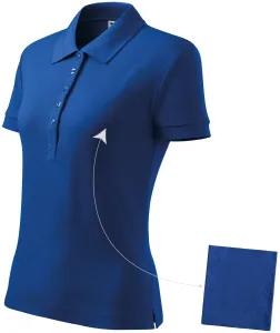 Damen einfaches Poloshirt, königsblau, S