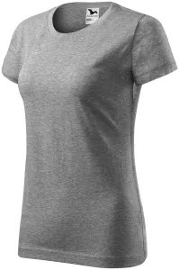Damen einfaches T-Shirt, dunkelgrauer Marmor, 2XL