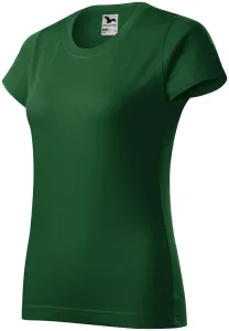 Damen einfaches T-Shirt, Flaschengrün, XL