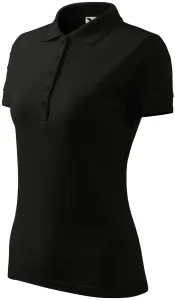 Damen elegantes Poloshirt, schwarz, XS