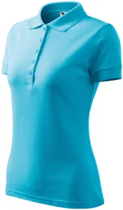 Damen elegantes Poloshirt, türkis, XL