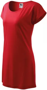 Damen langes T-Shirt/Kleid, rot, XS