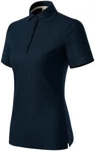 Damen-Poloshirt aus Bio-Baumwolle, dunkelblau, XS