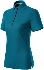 Damen-Poloshirt aus Bio-Baumwolle, petrol blue, M