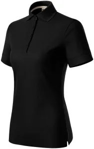 Damen-Poloshirt aus Bio-Baumwolle, schwarz, XS