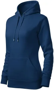 Damen Sweatshirt mit Kapuze ohne Reißverschluss, Mitternachtsblau, XS