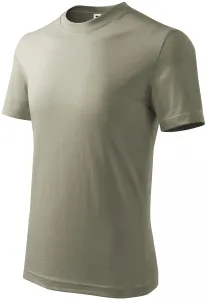 Das einfache T-Shirt der Kinder, helles Khaki, 134cm / 8Jahre