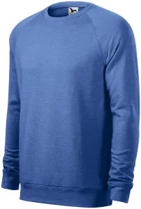 Einfaches Herren-Sweatshirt, blauer Marmor, XL