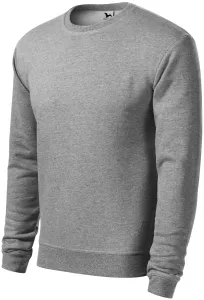 Herren/Kinder Sweatshirt ohne Kapuze, dunkelgrauer Marmor, XL