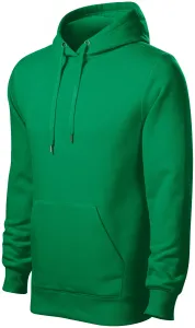 Herren Sweatshirt mit Kapuze ohne Reißverschluss, Grasgrün, L