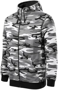 Malfini Camo Zipper Camouflage-Hoodie, grey, 300 g/m2