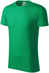 Herren-T-Shirt aus strukturierter Bio-Baumwolle, Grasgrün, L