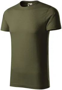 Herren-T-Shirt aus strukturierter Bio-Baumwolle, military, 2XL