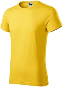Herren T-Shirt mit gerollten Ärmeln, gelber Marmor, S