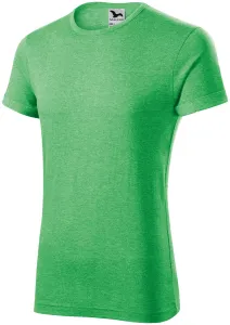 Herren T-Shirt mit gerollten Ärmeln, grüner Marmor, XL
