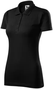 Slim Fit Poloshirt für Damen, schwarz, S