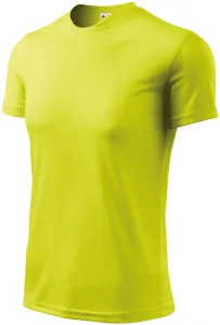 T-Shirt mit asymmetrischem Ausschnitt, Neon Gelb, XL