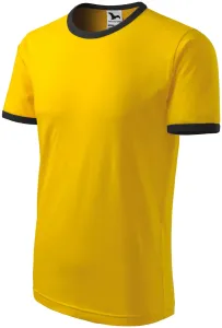 Unisex kontrast T-Shirt, gelb, L