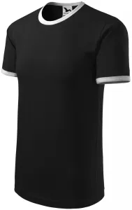 Unisex kontrast T-Shirt, schwarz, S