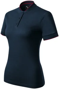 Damen-Poloshirt mit Bomberkragen, dunkelblau, L