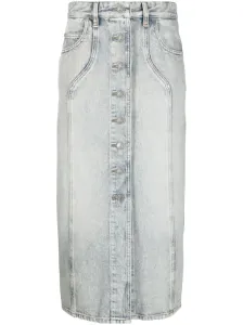 MARANT ETOILE - Vandy Denim Midi Skirt #1495797