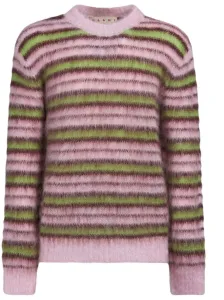 MARNI - Striped Mohair Blend Sweater #1338468
