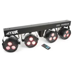 MAX LED PAR-Bar-Set 4-Wege-Kit 3x 4-in-1-LED RGBW T-Balken Stativ