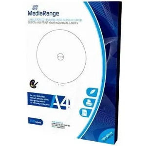 Mediarange CD / DVD / Blu-ray-Etiketten 15 mm - 118 mm Weiß Hochglanz