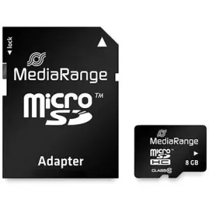 MEDIARANGE microSDHC 8GB Class 10 + SD-Adapter