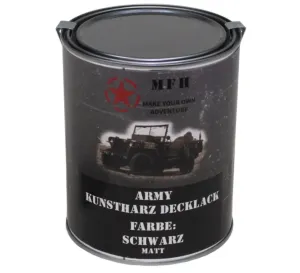MFH Armeefarbe schwarz matt, 1 Liter