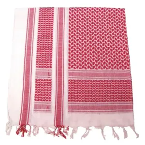 MFH PLO Arafat-Halstuch aus Baumwolle, rot-weiß, 115 x 110cm