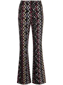 MISSONI - Zig Zag Pattern Wool Blend Flared Trousers #1392412