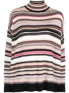MISSONI - Striped Wool Blend Turtleneck Sweater