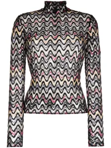 MISSONI - Zig Zag Pattern Wool Blend Turtleneck Sweater