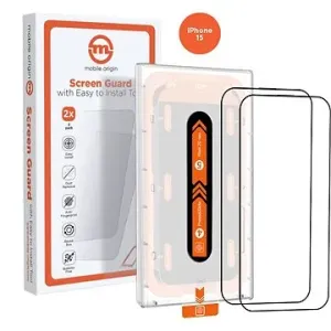 Mobile Origin Orange Screen Guard iPhone 15 2pcs mit Applikator