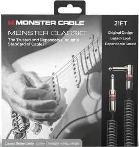 Monster Cable Prolink Classic 21FT Coiled Instrument Cable Schwarz 6,5 m  Winkelklinke - Gerade Klinke