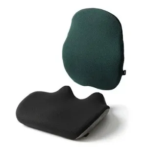 MOSH ERGO2 Sitzkissen B2C grau/schwarz + Rückenlehne H1C schwarz/dunkelgrün