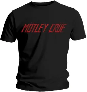 Motley Crue T-Shirt Distressed Logo Unisex Black 2XL