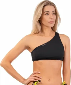 Nebbia One Shoulder Bandeau Bikini Top Black S