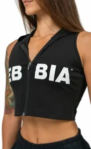 Nebbia Sleeveless Zip-Up Hoodie Muscle Mommy Black M Trainingspullover