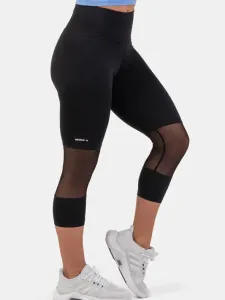 Nebbia High-Waist 3/4 Length Sporty Leggings Black L Fitness Hose