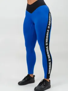 Nebbia High Waisted Side Stripe Leggings Iconic Blue L Fitness Hose