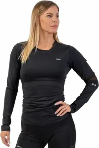 Nebbia Long Sleeve Smart Pocket Sporty Top Black L Fitness T-Shirt